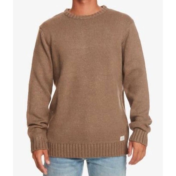 Quiksilver Other - Quiksilver Neppy Knit Crewneck Sweater Medium Brown Speckled Surf Skate Grunge